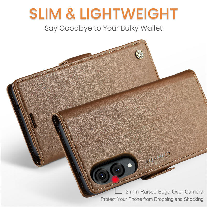 CaseMe Samsung Galaxy S25 Edge Wallet RFID Blocking Case