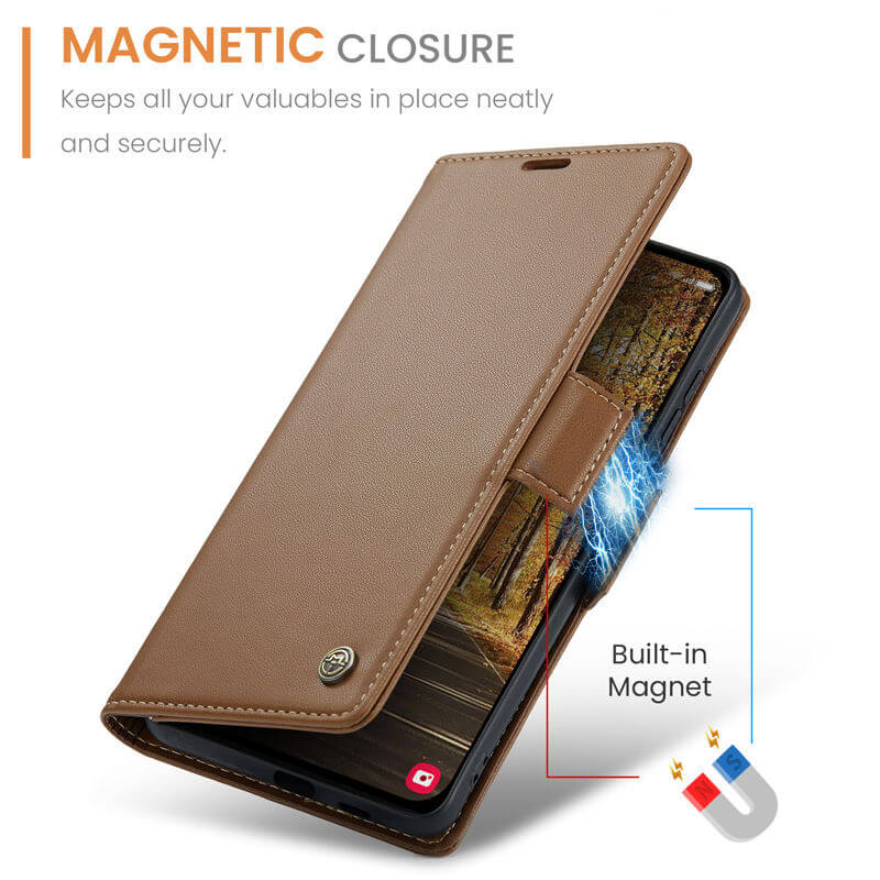 CaseMe Samsung Galaxy S25 Edge Wallet RFID Blocking Case