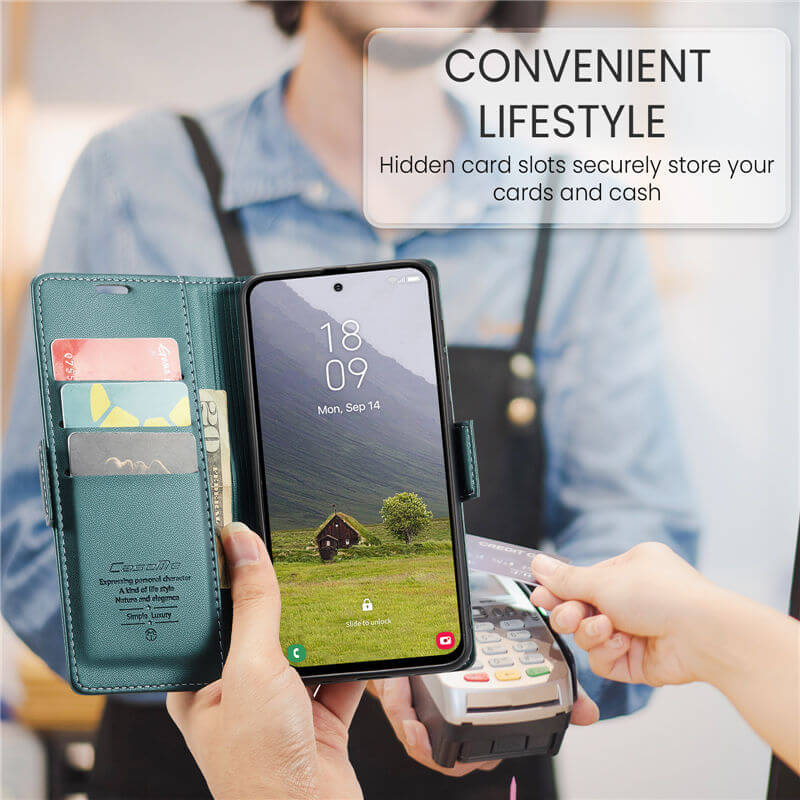 CaseMe Samsung Galaxy S25 Edge Wallet RFID Blocking Case