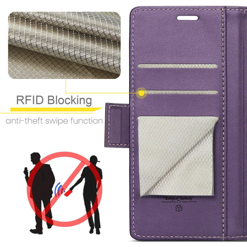 CaseMe Samsung Galaxy S25 Edge Wallet RFID Blocking Case