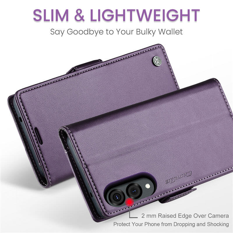 CaseMe Samsung Galaxy S25 Edge Wallet RFID Blocking Case