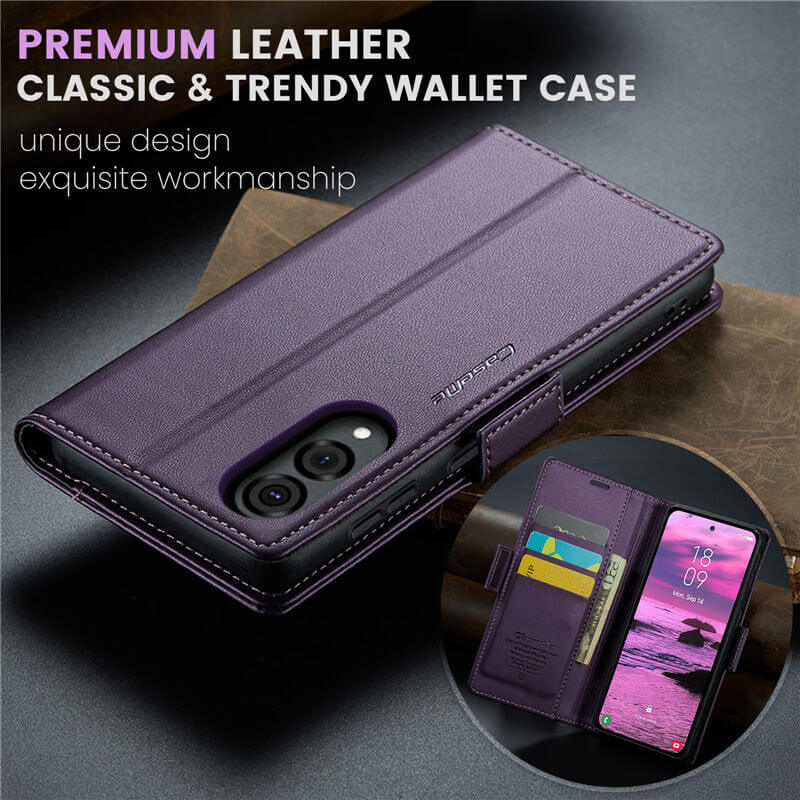 CaseMe Samsung Galaxy S25 Edge Wallet RFID Blocking Case