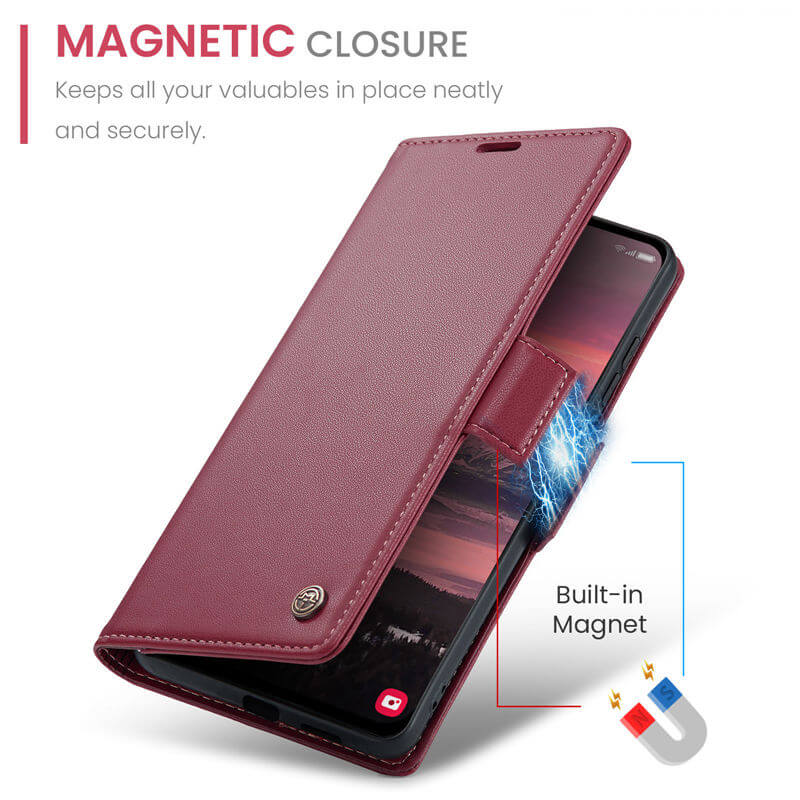 CaseMe Samsung Galaxy S25 Edge Wallet RFID Blocking Case