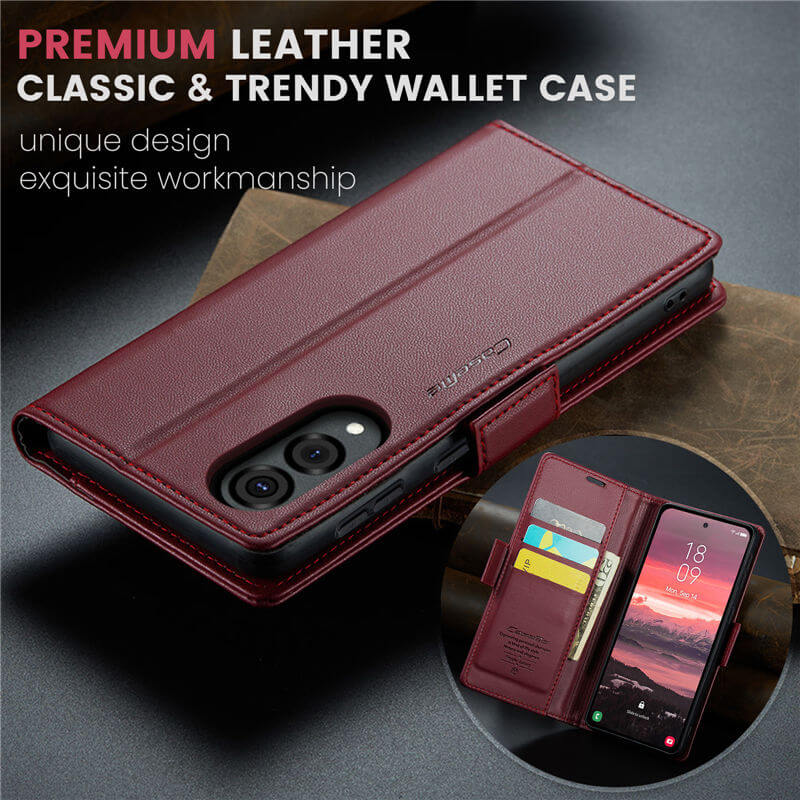 CaseMe Samsung Galaxy S25 Edge Wallet RFID Blocking Case