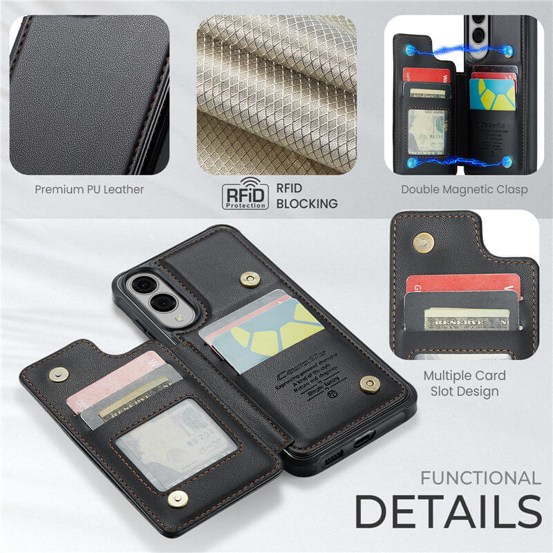 CaseMe Samsung Galaxy S25 Edge RFID Blocking Card Holder Case