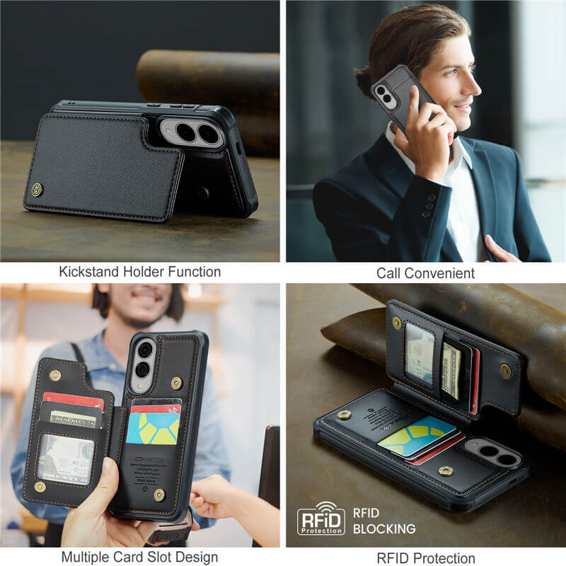 CaseMe Samsung Galaxy S25 Edge RFID Blocking Card Holder Case