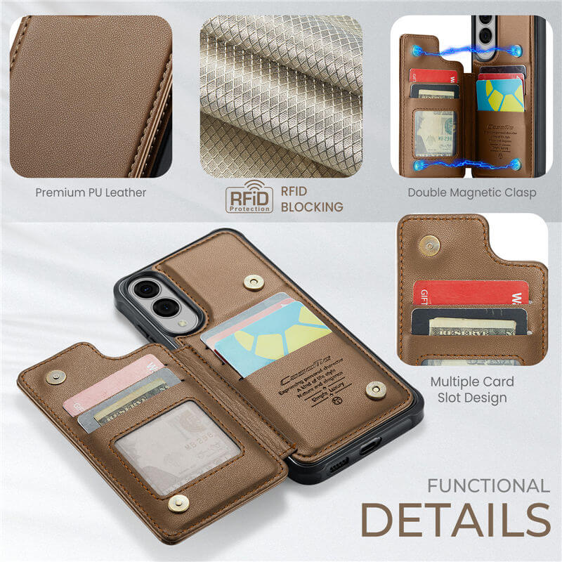 CaseMe Samsung Galaxy S25 Edge RFID Blocking Card Holder Case
