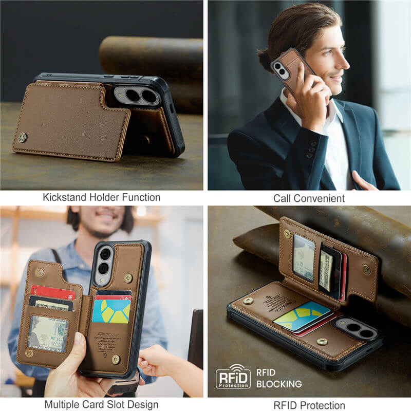 CaseMe Samsung Galaxy S25 Edge RFID Blocking Card Holder Case