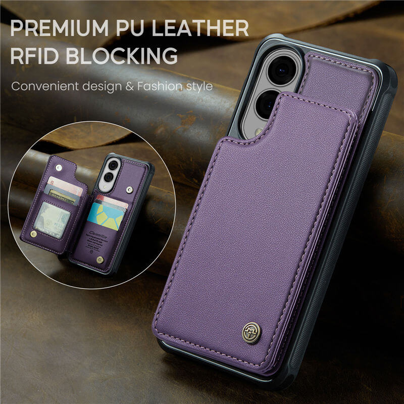 CaseMe Samsung Galaxy S25 Edge RFID Blocking Card Holder Case