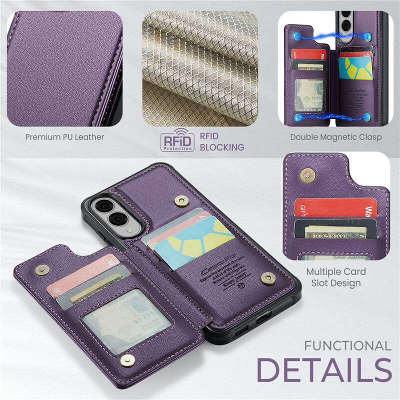 CaseMe Samsung Galaxy S25 Edge RFID Blocking Card Holder Case