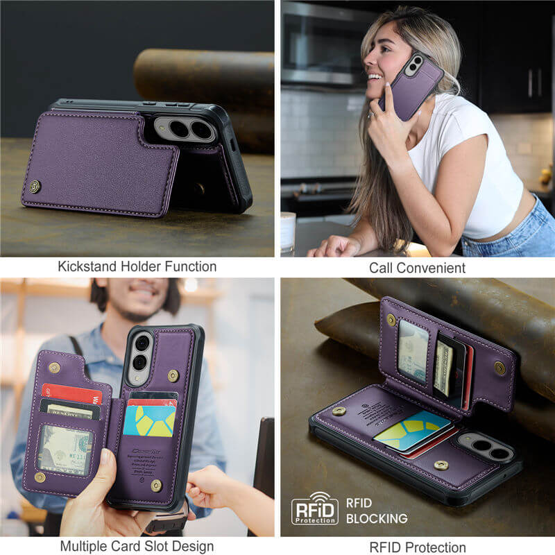 CaseMe Samsung Galaxy S25 Edge RFID Blocking Card Holder Case