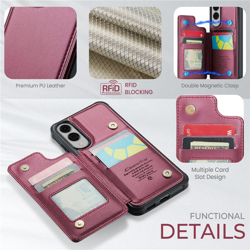 CaseMe Samsung Galaxy S25 Edge RFID Blocking Card Holder Case