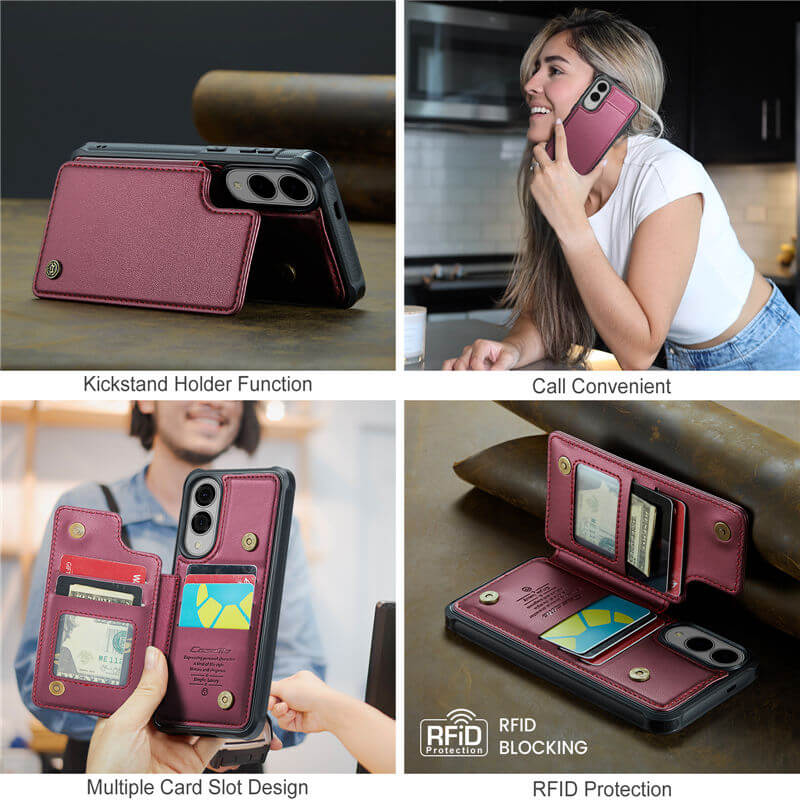 CaseMe Samsung Galaxy S25 Edge RFID Blocking Card Holder Case