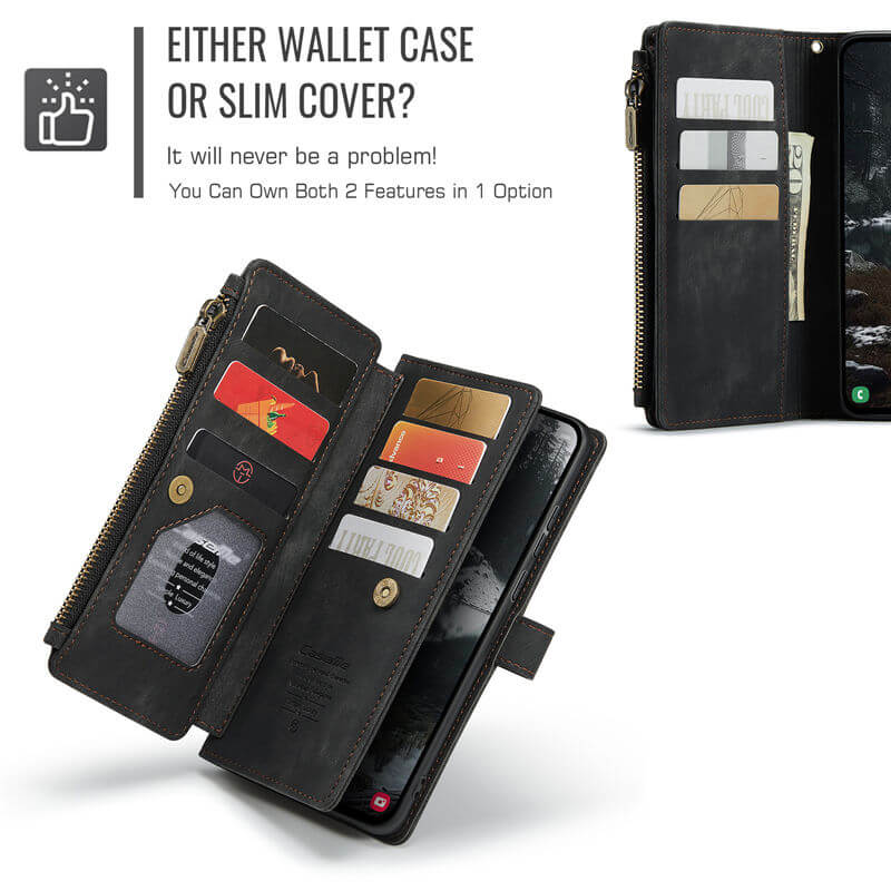 CaseMe Samsung Galaxy S25 Edge Wallet Case with Wrist Strap