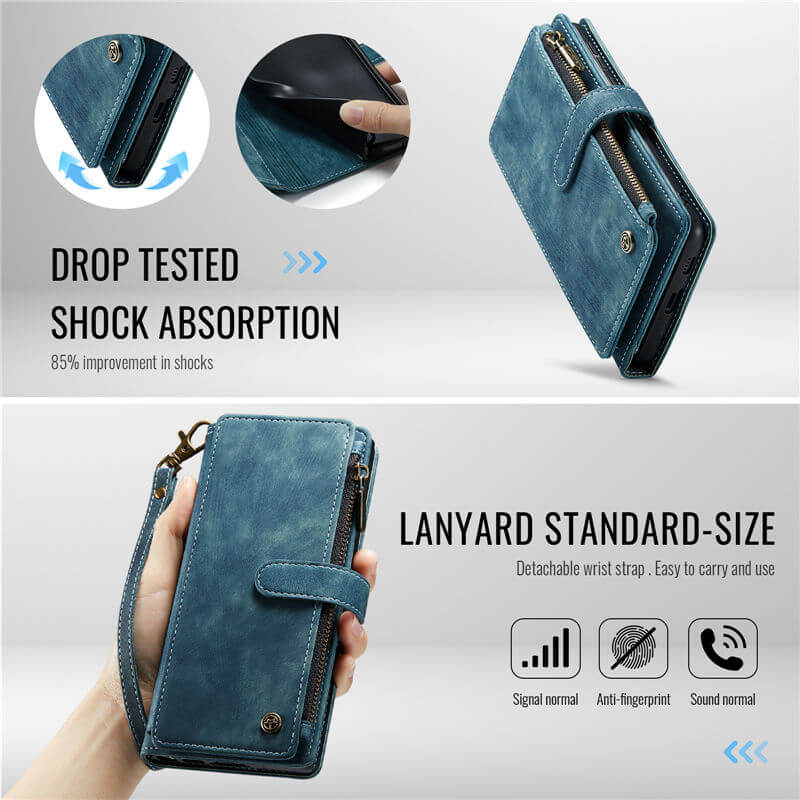 CaseMe Samsung Galaxy S25 Edge Wallet Case with Wrist Strap