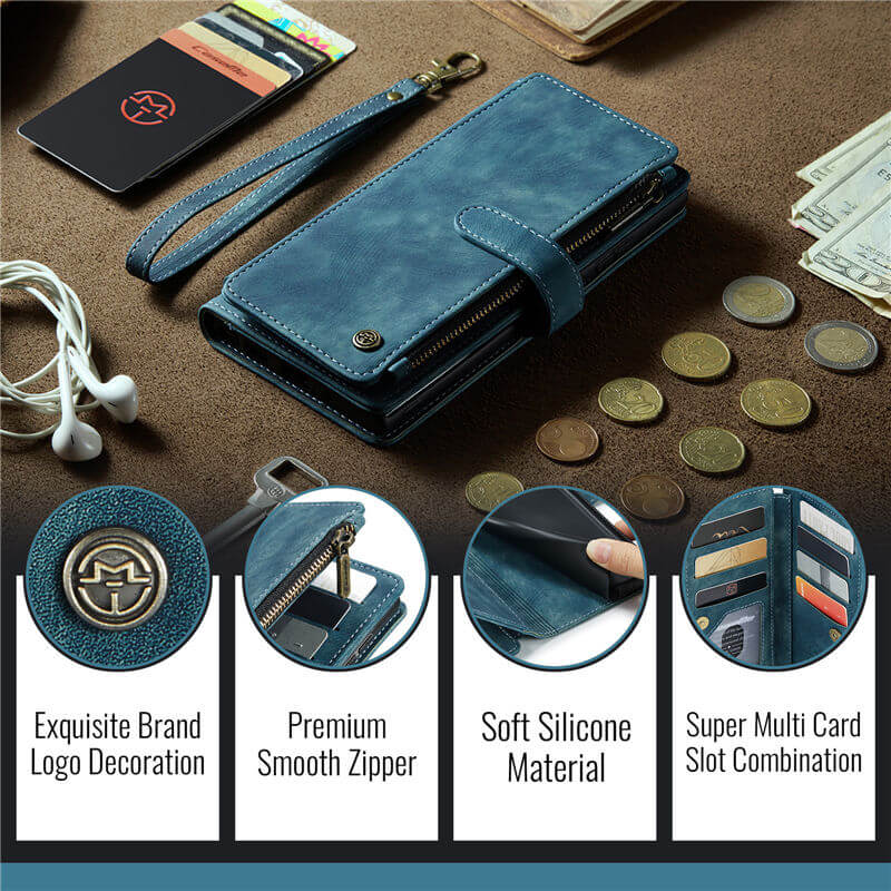 CaseMe Samsung Galaxy S25 Edge Wallet Case with Wrist Strap