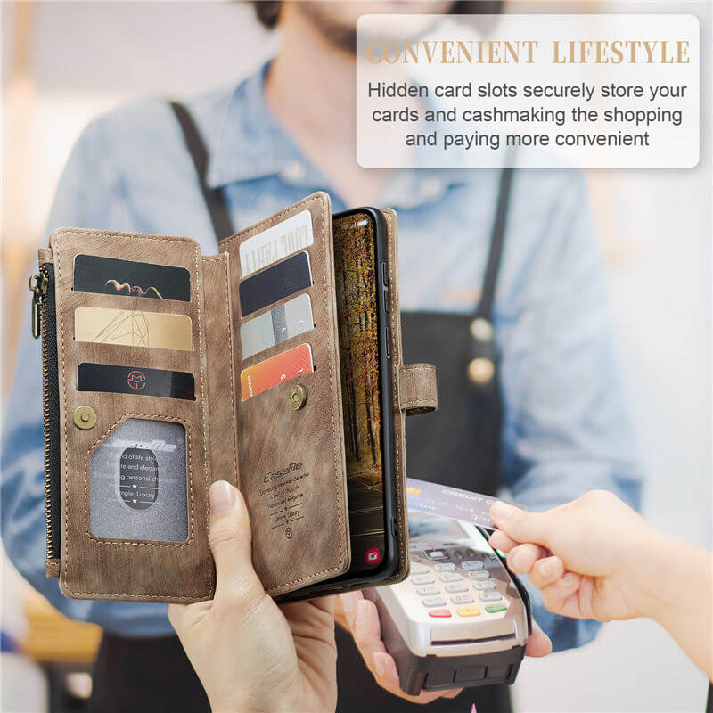 CaseMe Samsung Galaxy S25 Edge Wallet Case with Wrist Strap