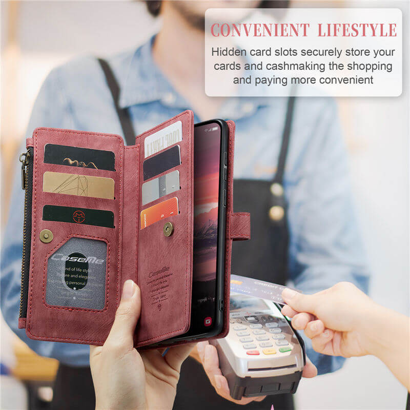 CaseMe Samsung Galaxy S25 Edge Wallet Case with Wrist Strap