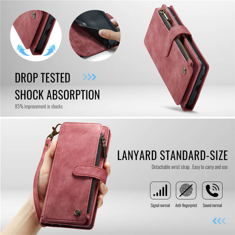 CaseMe Samsung Galaxy S25 Edge Wallet Case with Wrist Strap