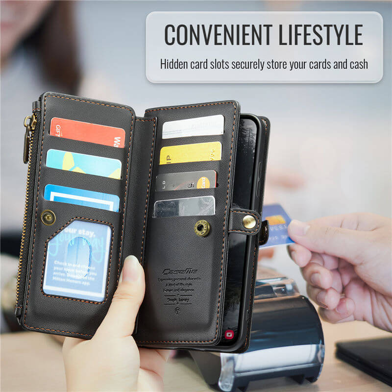 CaseMe Samsung Galaxy S25 Edge Wallet RFID Blocking Crossbody Phone Case