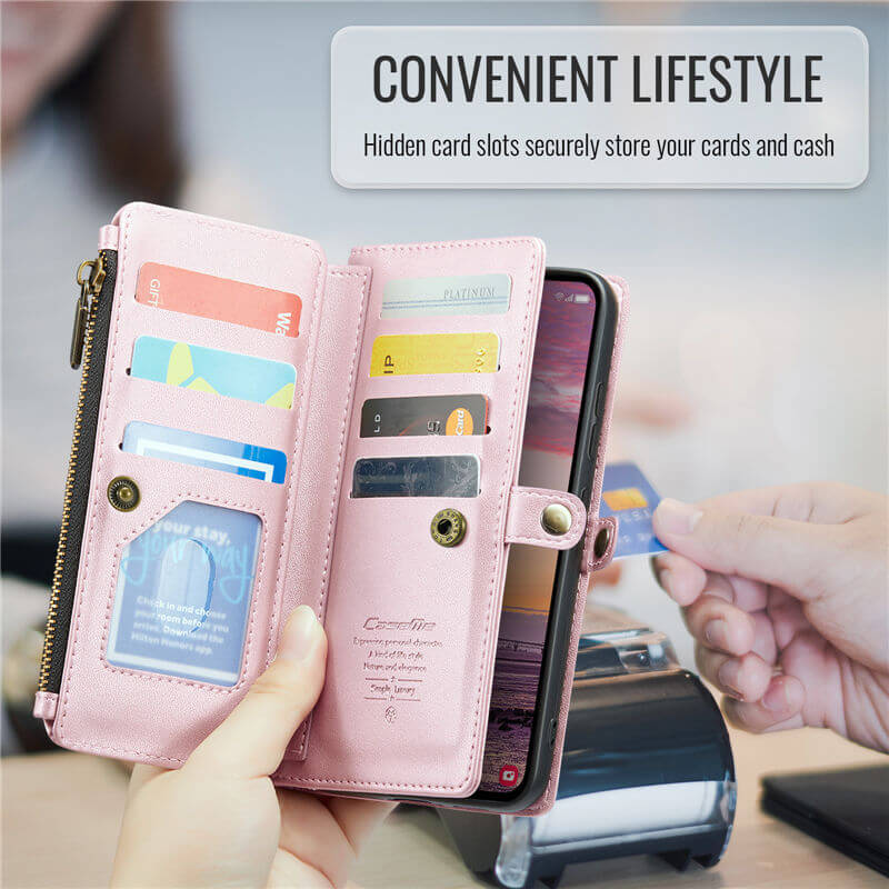 CaseMe Samsung Galaxy S25 Edge Wallet RFID Blocking Crossbody Phone Case