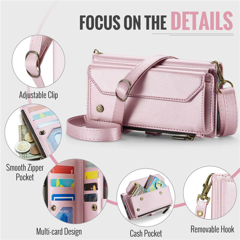 CaseMe Samsung Galaxy S25 Edge Wallet RFID Blocking Crossbody Phone Case
