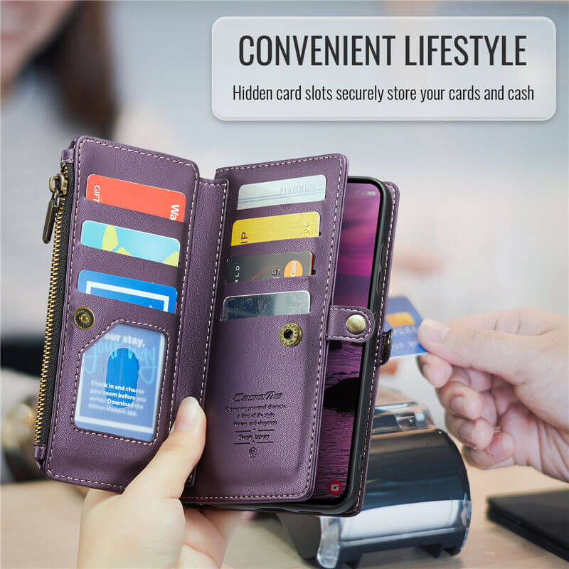 CaseMe Samsung Galaxy S25 Edge Wallet RFID Blocking Crossbody Phone Case
