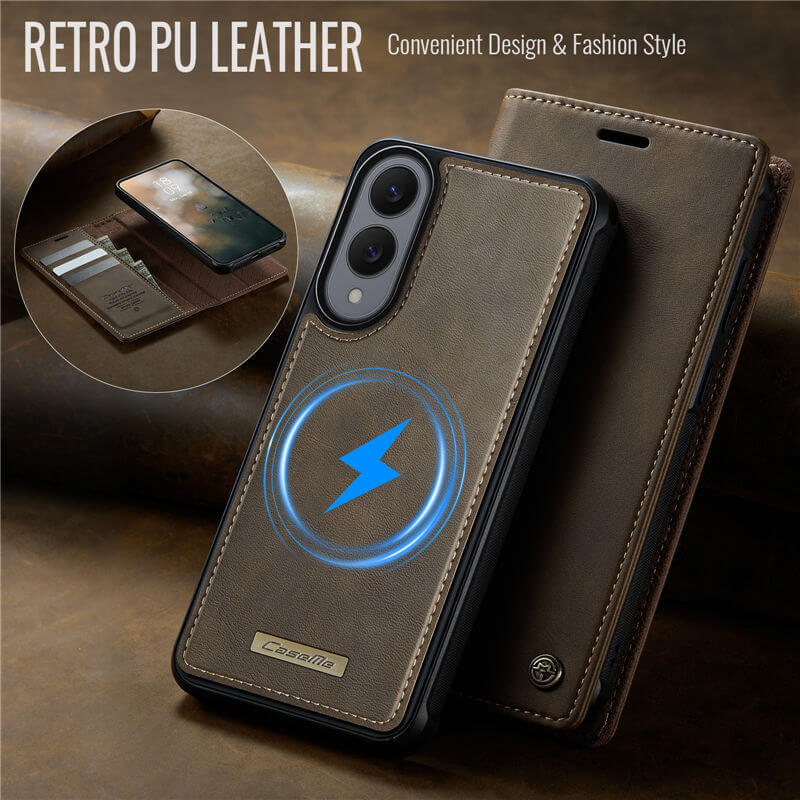 CaseMe Samsung Galaxy S25 Edge 2-in-1 Magnetic Wallet Case