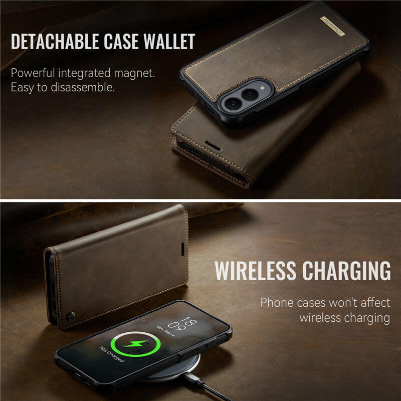CaseMe Samsung Galaxy S25 Edge 2-in-1 Magnetic Wallet Case