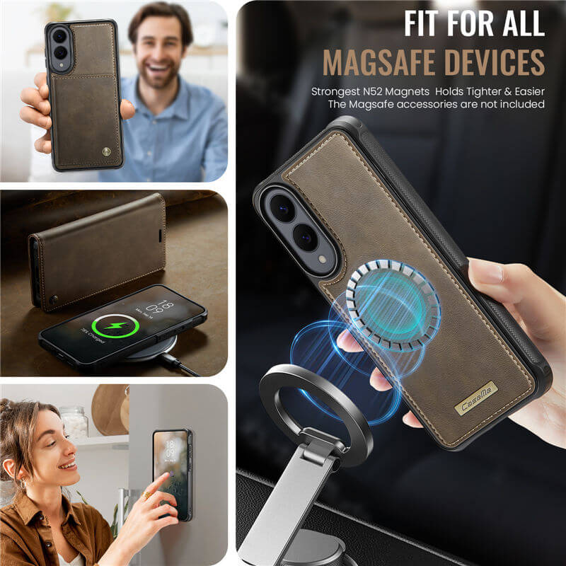 CaseMe Samsung Galaxy S25 Edge 2-in-1 Magnetic Wallet Case