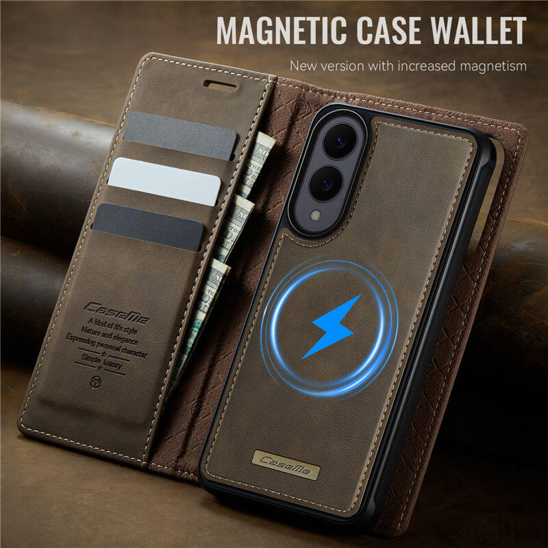 CaseMe Samsung Galaxy S25 Edge 2-in-1 Magnetic Wallet Case