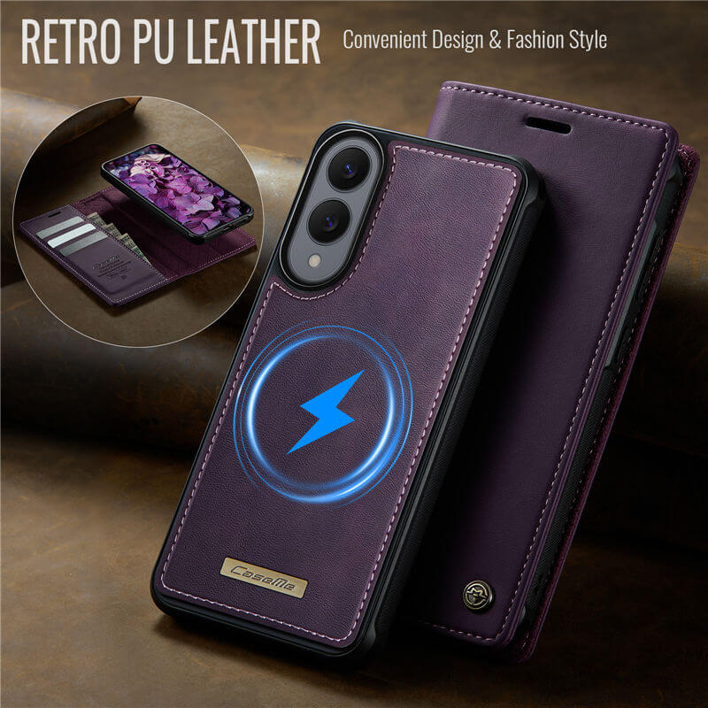 CaseMe Samsung Galaxy S25 Edge 2-in-1 Magnetic Wallet Case