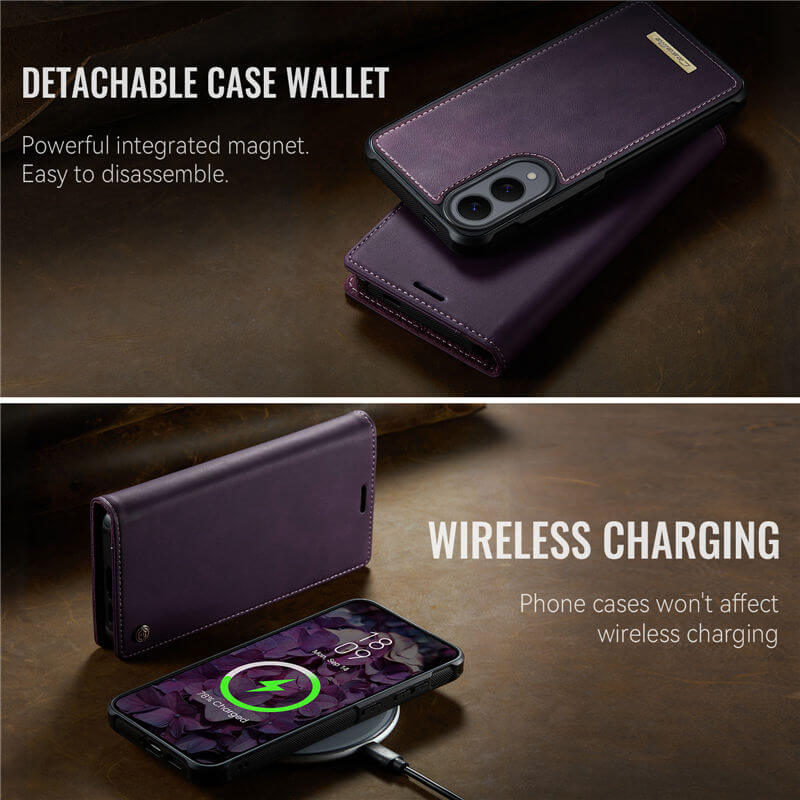 CaseMe Samsung Galaxy S25 Edge 2-in-1 Magnetic Wallet Case