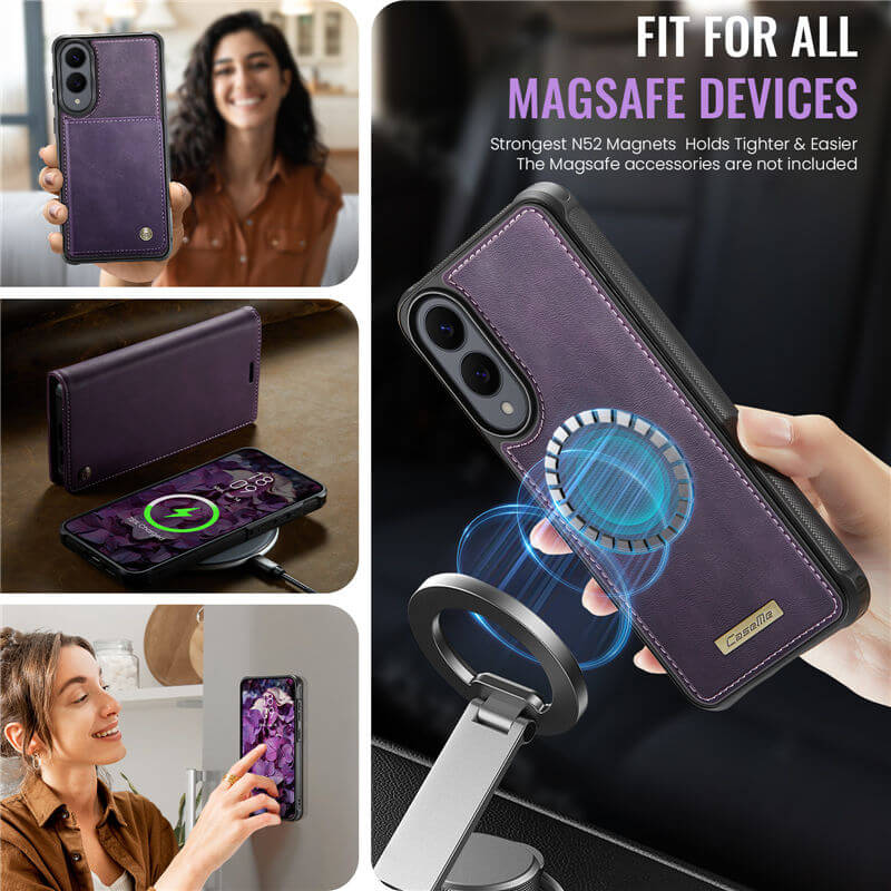 CaseMe Samsung Galaxy S25 Edge 2-in-1 Magnetic Wallet Case