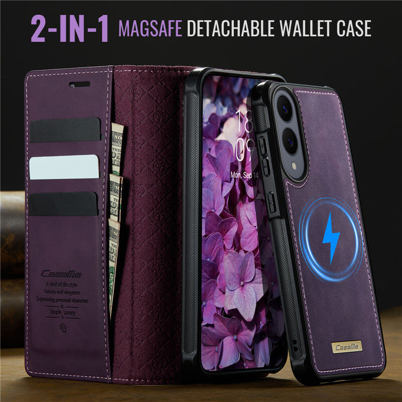CaseMe Samsung Galaxy S25 Edge 2-in-1 Magnetic Wallet Case