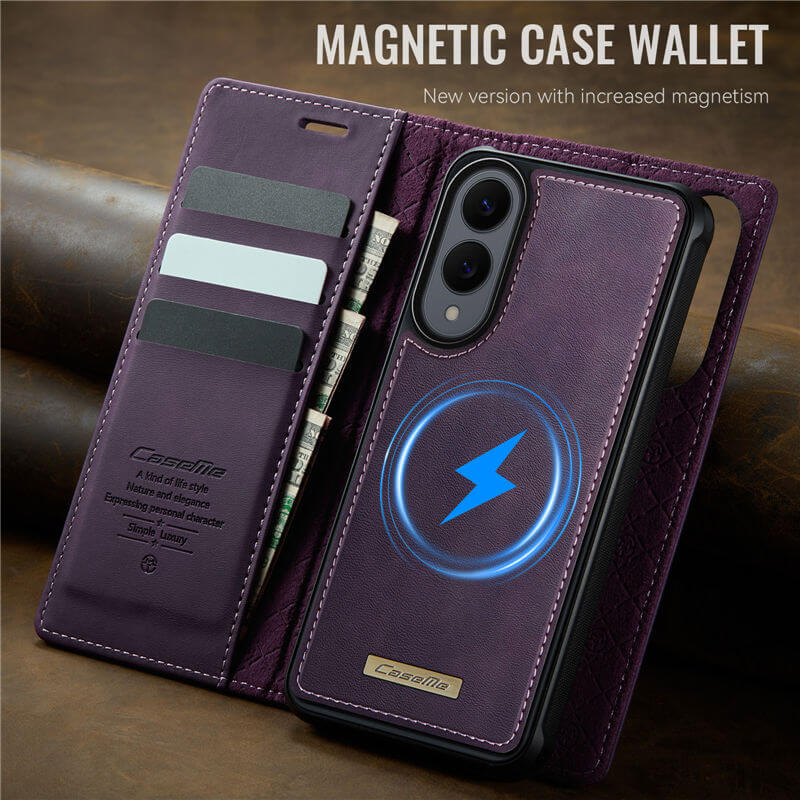 CaseMe Samsung Galaxy S25 Edge 2-in-1 Magnetic Wallet Case