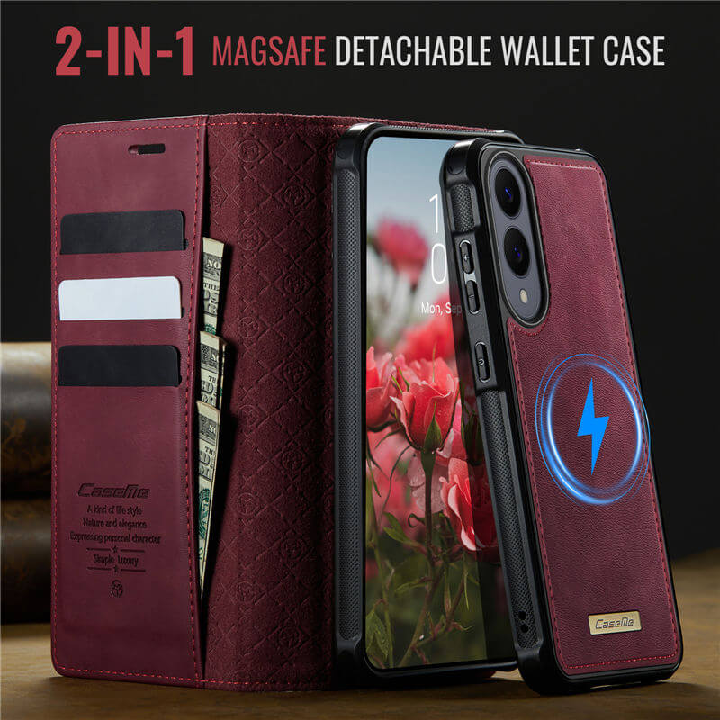 CaseMe Samsung Galaxy S25 Edge 2-in-1 Magnetic Wallet Case
