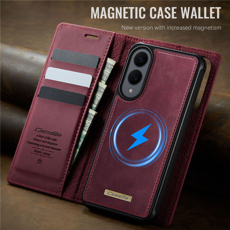 CaseMe Samsung Galaxy S25 Edge 2-in-1 Magnetic Wallet Case