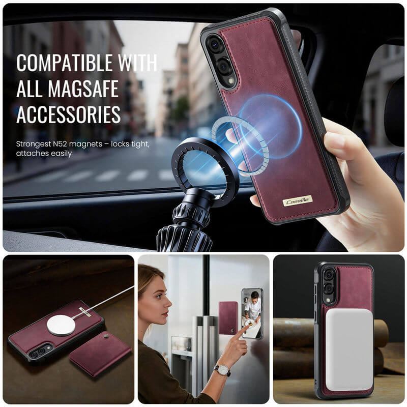 CaseMe Samsung Galaxy S25 Edge 2-in-1 Detachable Magnetic Wallet Case