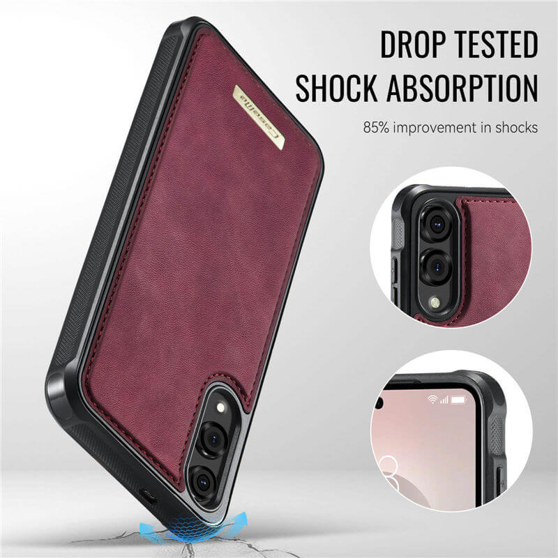 CaseMe Samsung Galaxy S25 Edge 2-in-1 Detachable Magnetic Wallet Case