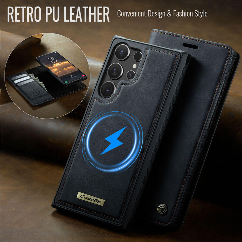 CaseMe Samsung Galaxy S25 Ultra 2-in-1 Magnetic Wallet Case