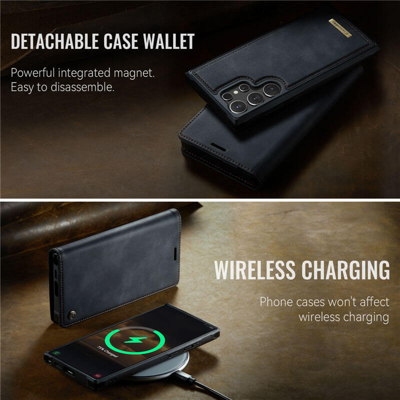 CaseMe Samsung Galaxy S25 Ultra 2-in-1 Magnetic Wallet Case
