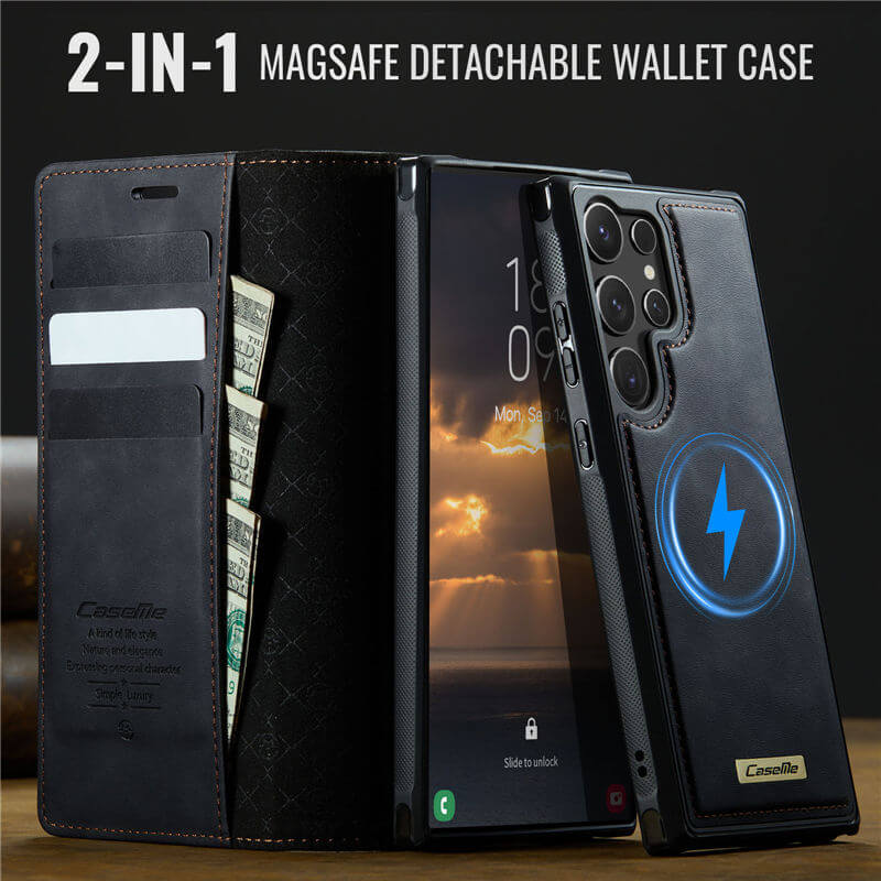 CaseMe Samsung Galaxy S25 Ultra 2-in-1 Magnetic Wallet Case