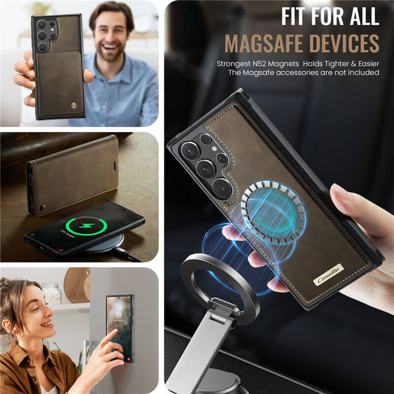 CaseMe Samsung Galaxy S25 Ultra 2-in-1 Magnetic Wallet Case