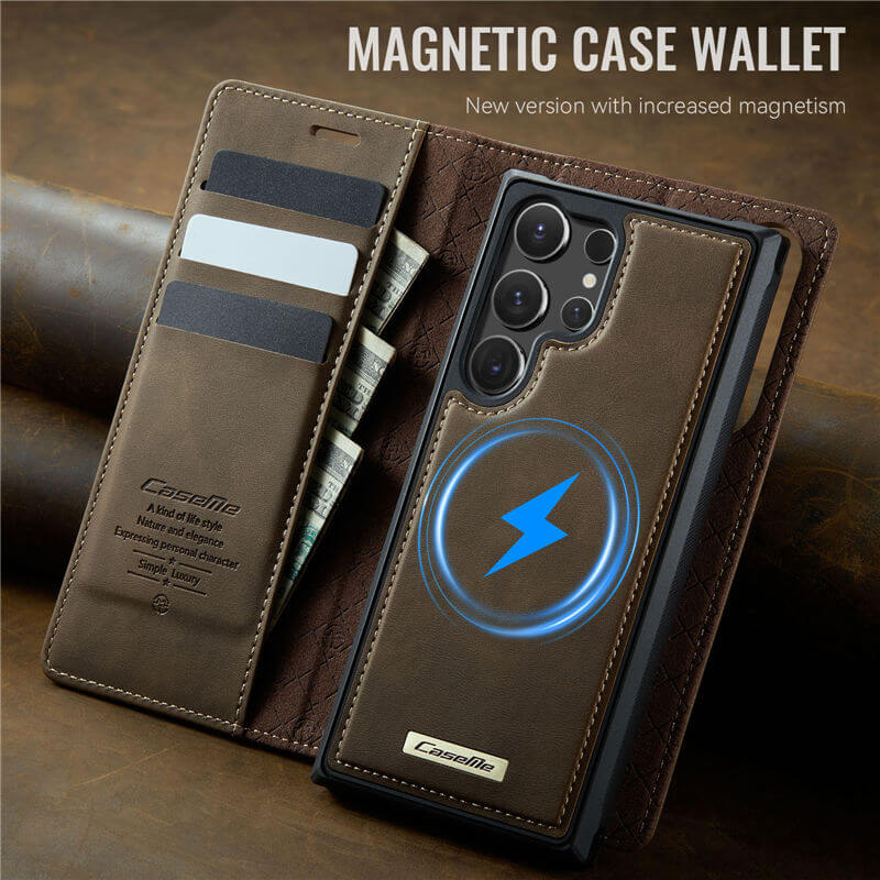 CaseMe Samsung Galaxy S25 Ultra 2-in-1 Magnetic Wallet Case
