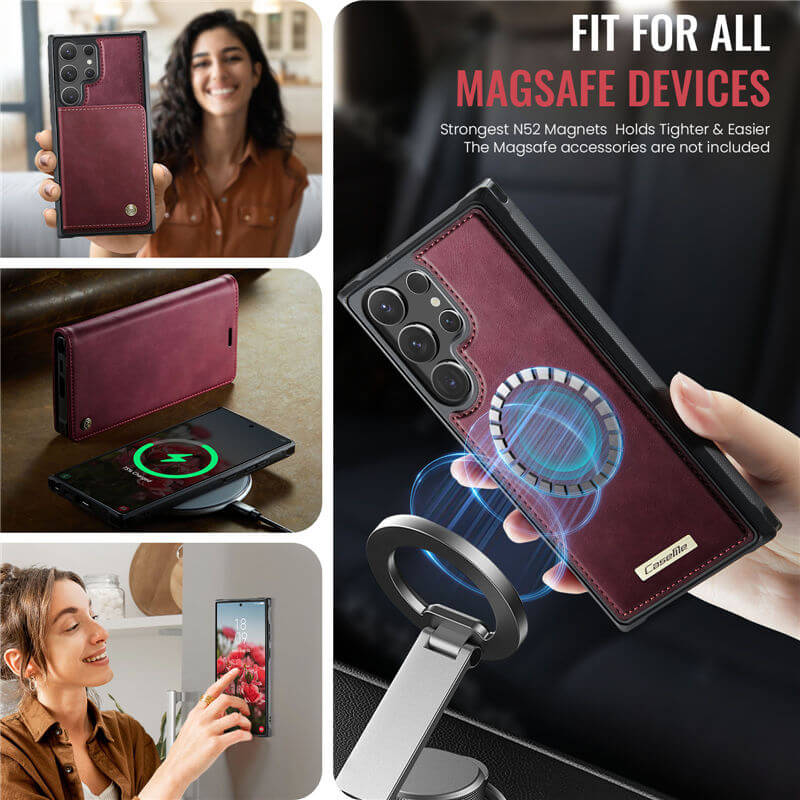 CaseMe Samsung Galaxy S25 Ultra 2-in-1 Magnetic Wallet Case