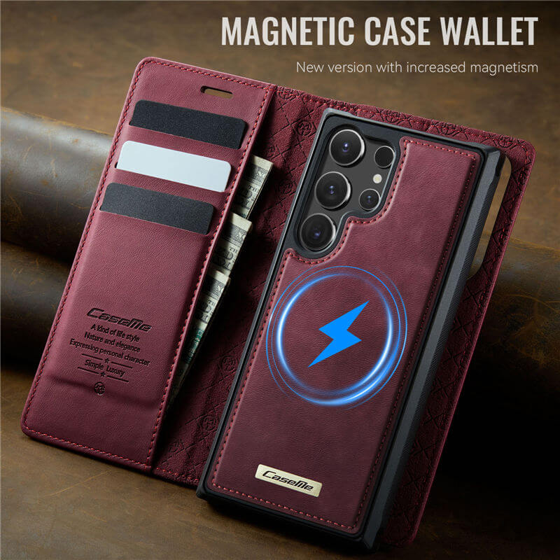CaseMe Samsung Galaxy S25 Ultra 2-in-1 Magnetic Wallet Case