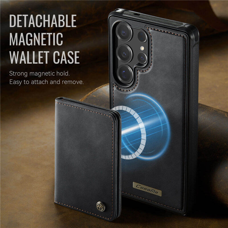 CaseMe Samsung Galaxy S25 Ultra 2-in-1 Detachable Magnetic Wallet Case