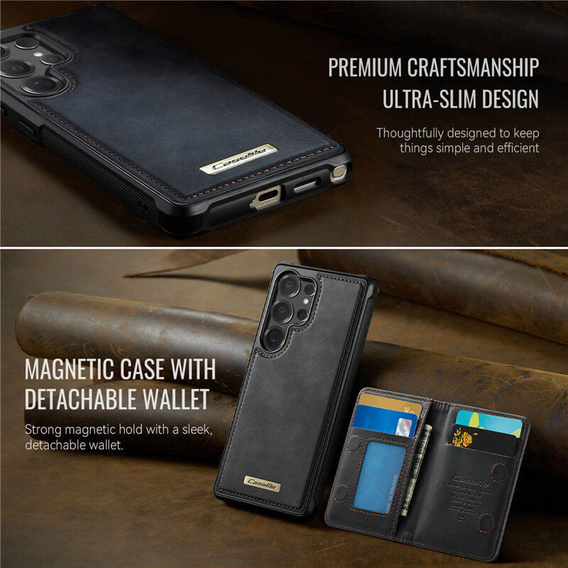 CaseMe Samsung Galaxy S25 Ultra 2-in-1 Detachable Magnetic Wallet Case