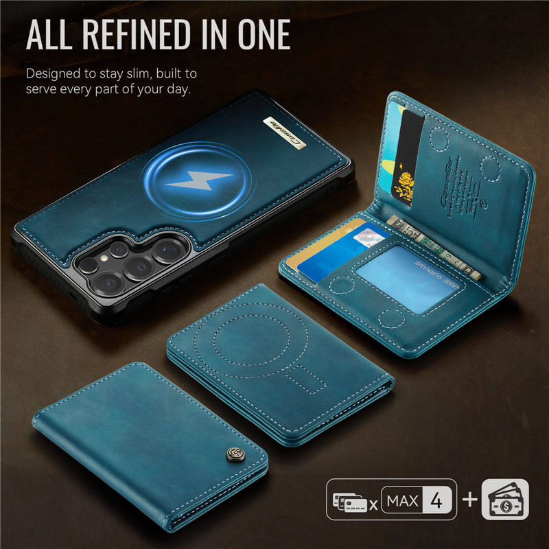 CaseMe Samsung Galaxy S25 Ultra 2-in-1 Detachable Magnetic Wallet Case